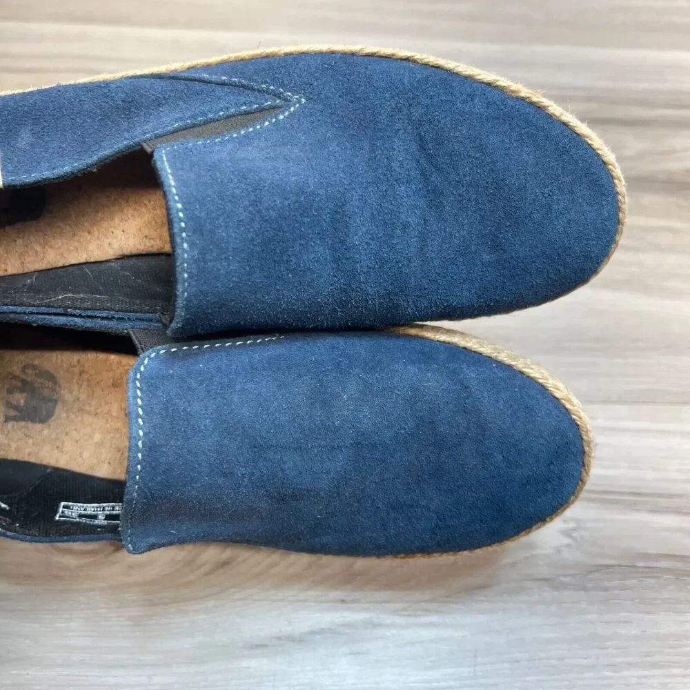 Patara Womens Slip On Blue Leather Suede Espadrilles Loafers Size 7 EU 38 - Picture 11 of 11